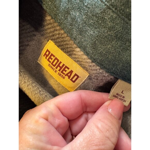 Redhead Deep Sea Fleece Lined Flannel Shirt size Large Men’s Button Up NWT - Picture 3 of 8